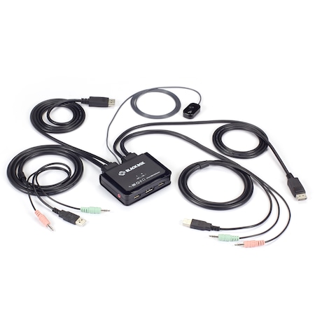 Black Box BLACK BOX 2Pt 4K60 Dp Cab Kvm Switch KV62-CBL